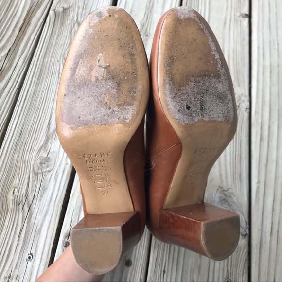 Sezane Heritage Lea block heel boots women’s shoe Size 37 (6.5) - Picture 12 of 13